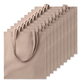 Pack of 10 GiftRetail MO9268 - COTTONEL COLOUR Eco-Friendly 140gsm Cotton Shopping Tote Bag