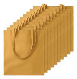 Pack of 10 GiftRetail MO9268 - COTTONEL COLOUR Eco-Friendly 140gsm Cotton Shopping Tote Bag