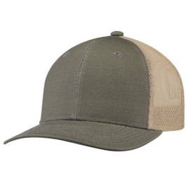 AJM 8D017M - Duck Canvas / Polyester Mesh, 6 Panel Constructed Pro-Round (Mesh Back)