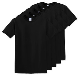 Pack of 5 Gildan 5000 - Premium Heavy Cotton Classic Fit T-Shirt for Adults