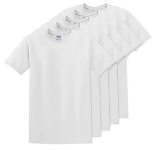 Pack of 5 Gildan 5000 - Premium Heavy Cotton Classic Fit T-Shirt for Adults