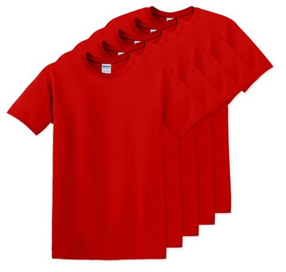 Pack of 5 Gildan 5000 - Premium Heavy Cotton Classic Fit T-Shirt for Adults