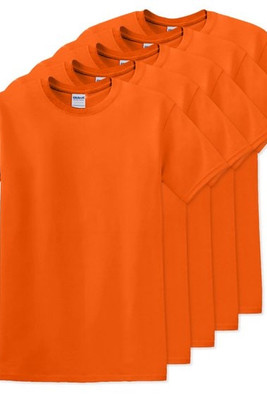 Pack of 5 Gildan 5000 - Premium Heavy Cotton Classic Fit T-Shirt for Adults