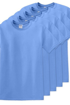 Pack of 5 Gildan 5000 - Premium Heavy Cotton Classic Fit T-Shirt for Adults