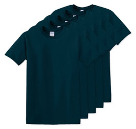 Pack of 5 Gildan 5000 - Premium Heavy Cotton Classic Fit T-Shirt for Adults