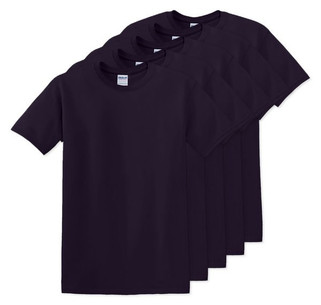 Pack of 5 Gildan 5000 - Premium Heavy Cotton Classic Fit T-Shirt for Adults