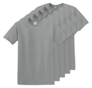 Pack of 5 Gildan 5000 - Premium Heavy Cotton Classic Fit T-Shirt for Adults
