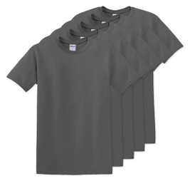 Pack of 5 Gildan 5000 - Premium Heavy Cotton Classic Fit T-Shirt for Adults