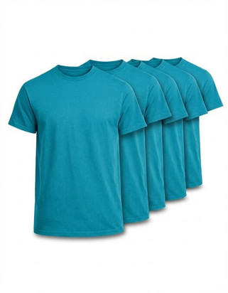 Pack of 5 Gildan 5000 - Premium Heavy Cotton Classic Fit T-Shirt for Adults