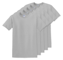 Pack of 5 Gildan 5000 - Premium Heavy Cotton Classic Fit T-Shirt for Adults
