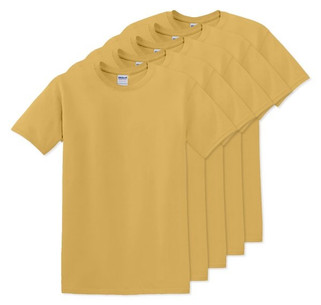 Pack of 5 Gildan 5000 - Premium Heavy Cotton Classic Fit T-Shirt for Adults