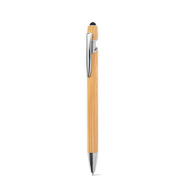 Bamboo ballpoint with chrome-plated aluminium details - Egotier 91986
