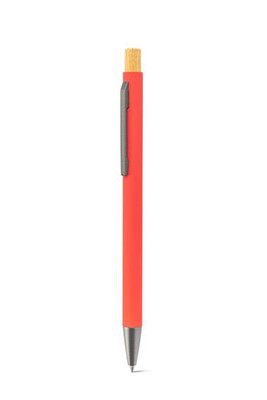 Ballpoint pen in recycled aluminum (100% rAL), with rubber finish - Egotier 91987