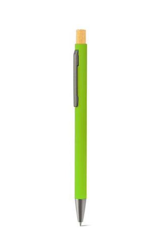 Ballpoint pen in recycled aluminum (100% rAL), with rubber finish - Egotier 91987
