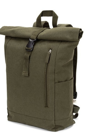 Roll top backpack in recycled cotton and recycled polyester (380 g/m²) - Egotier 92533