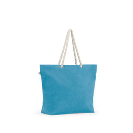 Beach bag in recycled cotton (70%) and recycled polyester (30%) (220 g/m²) - Egotier 92539