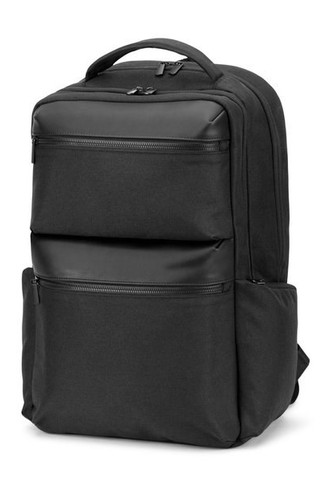 Water-repellent recycled twill backpack with two large front pockets 173" - Egotier 92541