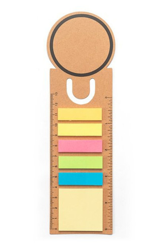 3-in-1 office set, made from 100% recycled paper, with a round top and black printing all around - Egotier 93662