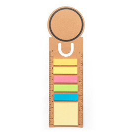 3-in-1 office set, made from 100% recycled paper, with a round top and black printing all around - Egotier 93662