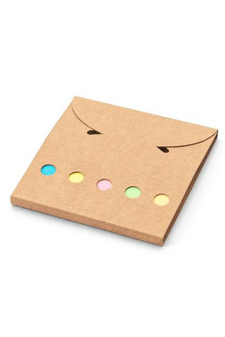 2-in-1 office set, made from 100% recycled paper, with 6 sticky notepads - Egotier 93663