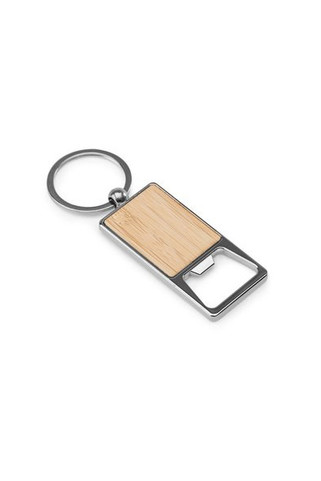 Rectangular iron keychain with bottle opener - Egotier 95121
