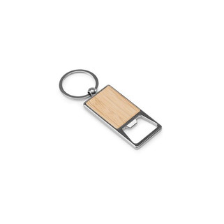 Rectangular iron keychain with bottle opener - Egotier 95121