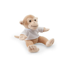 Monkey-shaped plush toy with t-shirt - Egotier 98159