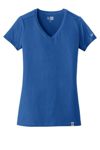 New Era LNEA101 - Camiseta de cuello en V "Heritage Blend" para mujer. LNEA101