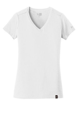 New Era LNEA101 - Camiseta de cuello en V "Heritage Blend" para mujer. LNEA101