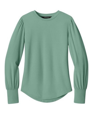 Mercer+Mettle MM1019 - Blusón de manga larga de jersey elástico para mujer MM1019