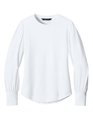 Mercer+Mettle MM1019 - Blusón de manga larga de jersey elástico para mujer MM1019