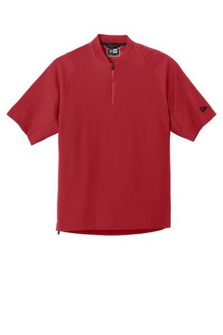 New Era NEA600 - Chaqueta de Manga Corta con Cierre de 1/4 Cage. NEA600