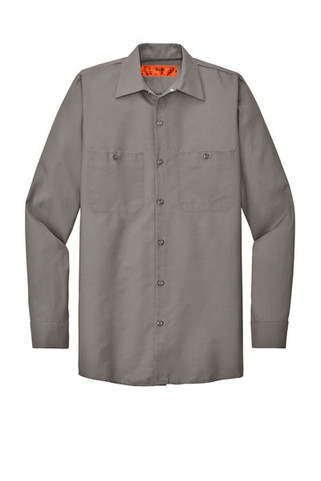 Red Kap SP14LONG - Camisa de trabajo industrial de manga larga y talla larga. SP14LONG