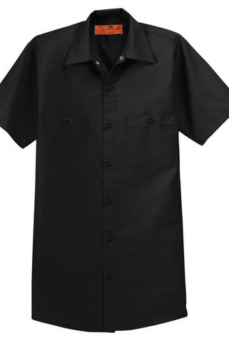 Red Kap SP24LONG - Long Size, Short Sleeve Industrial Work Shirt. SP24LONG