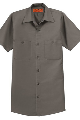 Red Kap SP24LONG - Long Size, Short Sleeve Industrial Work Shirt. SP24LONG