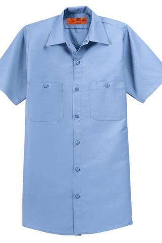 Red Kap SP24LONG - Long Size, Short Sleeve Industrial Work Shirt. SP24LONG