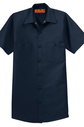 Red Kap SP24LONG - Long Size, Short Sleeve Industrial Work Shirt. SP24LONG