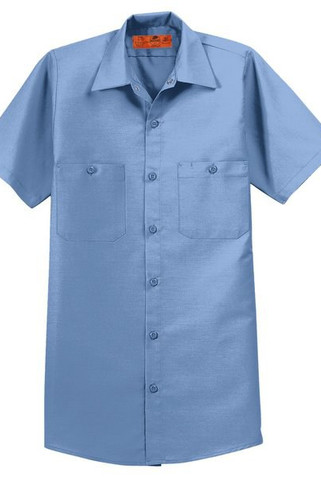 Red Kap SP24LONG - Camisa de trabajo industrial de manga corta, talla larga. SP24LONG