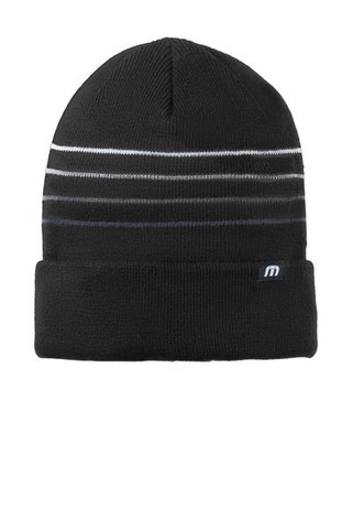 TravisMathew TM1MY393 - Gorro de punto con puño a rayas TM1MY393