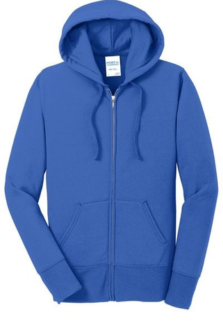 Port & Company LPC78ZH - Ladies Core Fleece Full-Zip Hooded Sweatshirt
