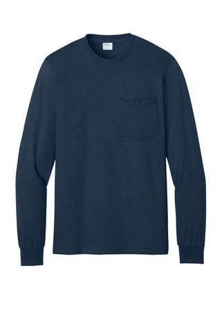 Port & Company PC61LSPT - Tall Long Sleeve Essential Pocket Tee
