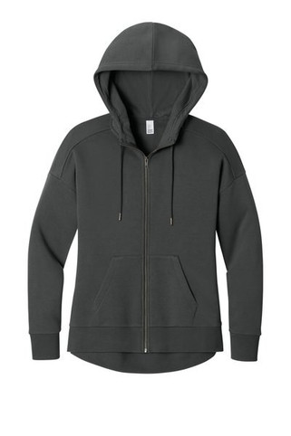 District DT1104 - Womens Perfect Weight Fleece Drop Shoulder Full-Zip Hoodie DT1104