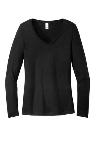 District DT135 - Womens Perfect Tri Long Sleeve V-Neck Tee DT135
