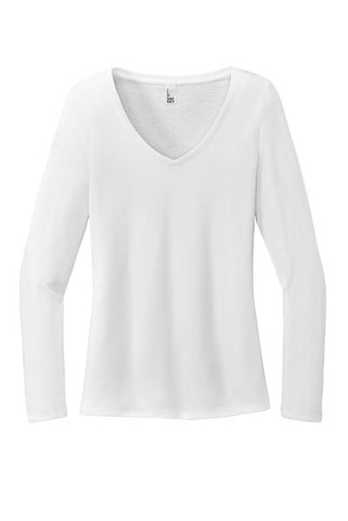 District DT135 - Camiseta de Manga Larga con Cuello en V Perfect Tri para Mujer DT135