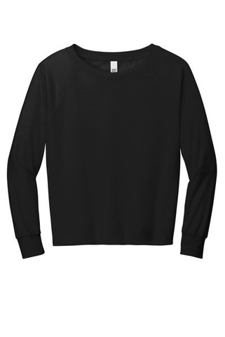 District DT672 - Womens Featherweight French Terry Long Sleeve Crewneck DT672