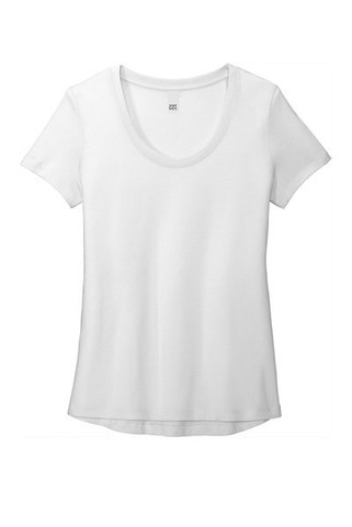 District DT7501 - Camiseta de cuello redondo acanalado para mujer DT7501