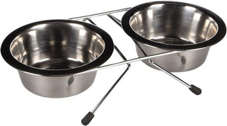 Flamingo f-1030085 - Gamelle pour la nourriture et leau Duo dinner support