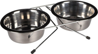 Flamingo f-1030103 - Gamelle pour la nourriture et leau Duo dinner support