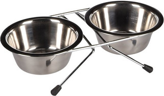 Flamingo f-1030084 - Gamelle pour la nourriture et leau Duo dinner support