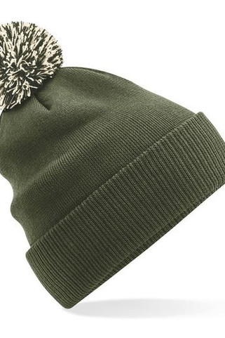 Beechfield BF450 - Trendy Two-Tone Pompom Winter Beanie